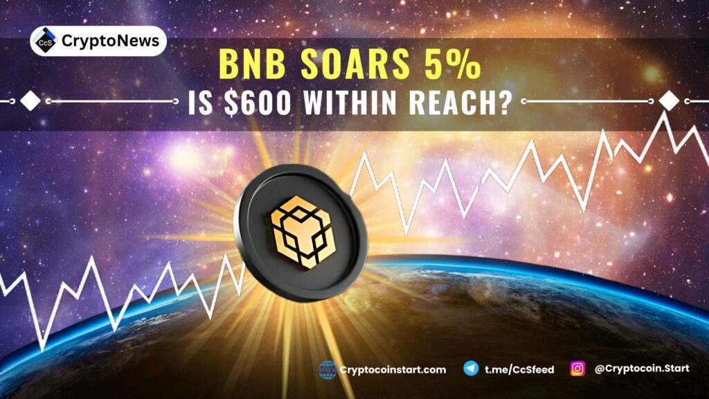 BNB Soars 5%: Is $600 Within Reach?