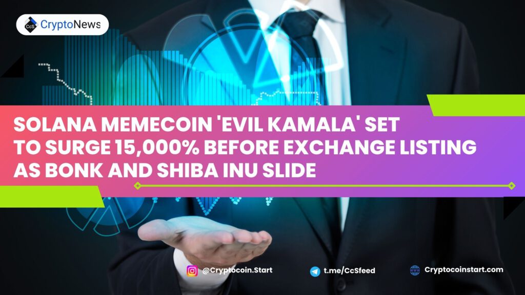 Solana Memecoin 'Evil Kamala' Set to Surge 15,000% Before Exchange Listing as BONK and Shiba Inu Slide