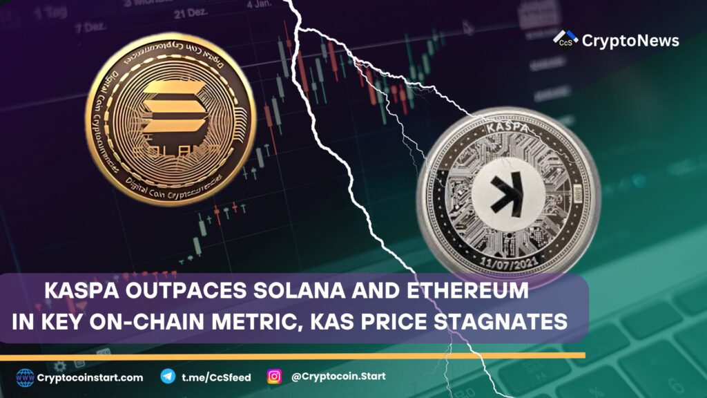 Kaspa Outpaces Solana and Ethereum in Key On-Chain Metric, KAS Price Stagnates