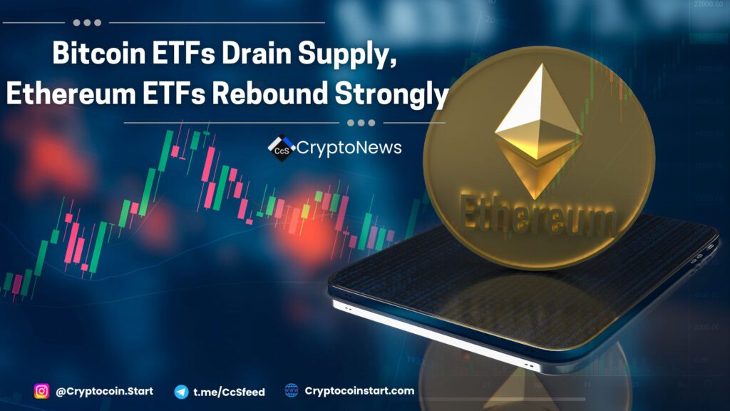 Bitcoin ETFs Drain Supply, Ethereum ETFs Rebound Strongly