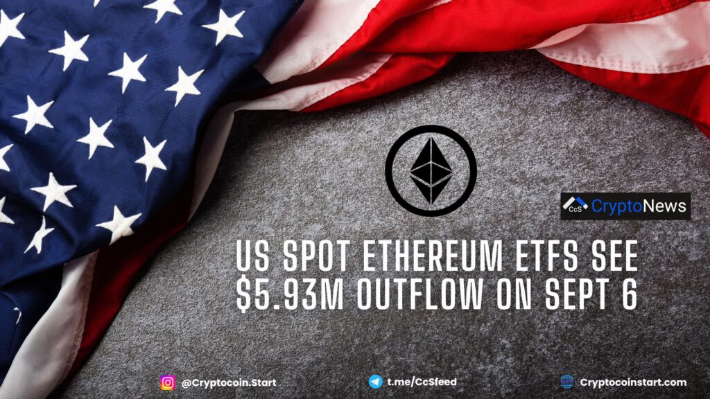 US Spot Ethereum ETFs See $5.93M Outflow on Sept 6 2 ETHE 1