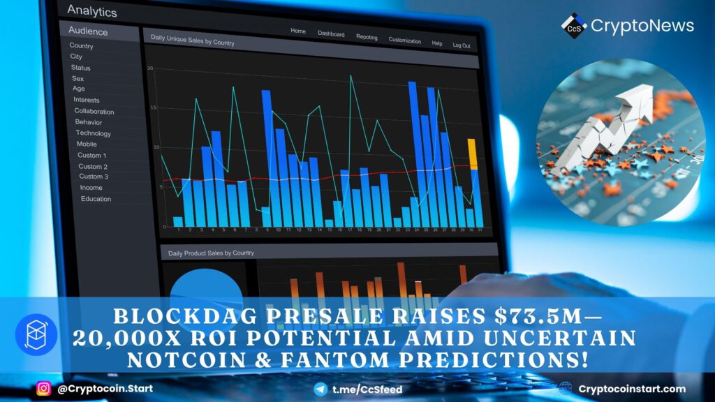 BlockDAG Presale Raises $73.5M—20,000x ROI Potential Amid Uncertain Notcoin & Fantom Predictions!