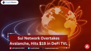 Sui Network Overtakes Avalanche, Hits $1B in DeFi TVL