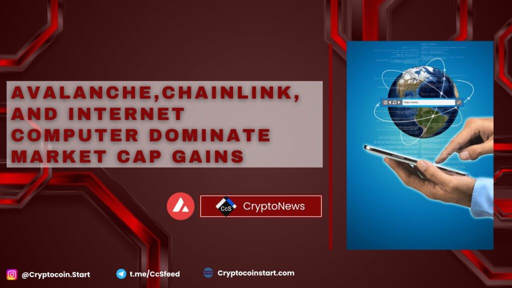 Avalanche, Chainlink, and Internet Computer Dominate Market Cap Gains