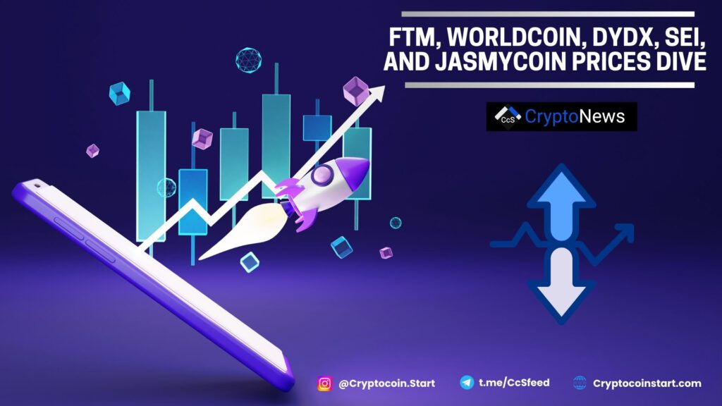 FTM, Worldcoin, dYdX, Sei, and JasmyCoin Prices Dive