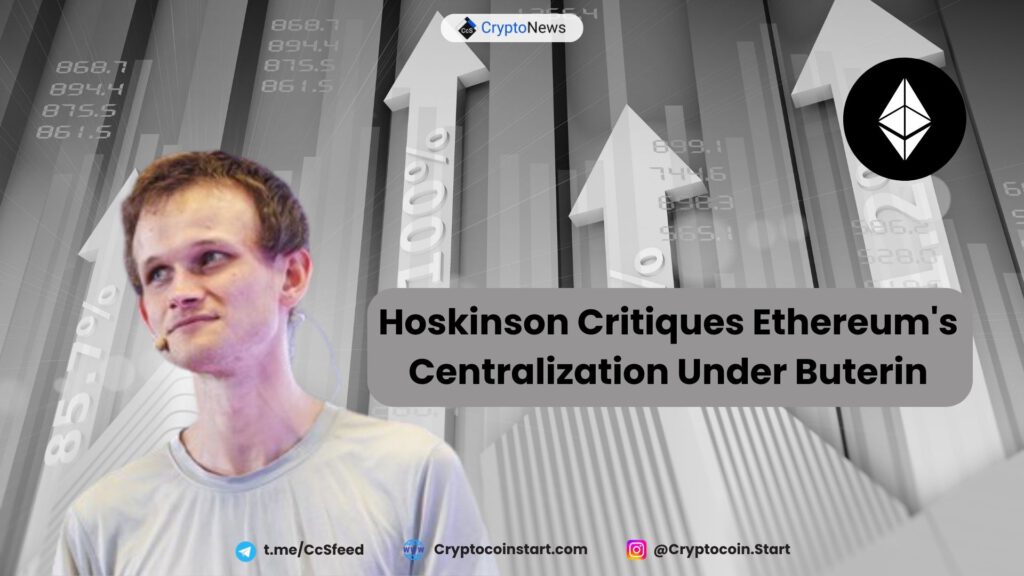 Hoskinson Critiques Ethereum's Centralization Under Buterin