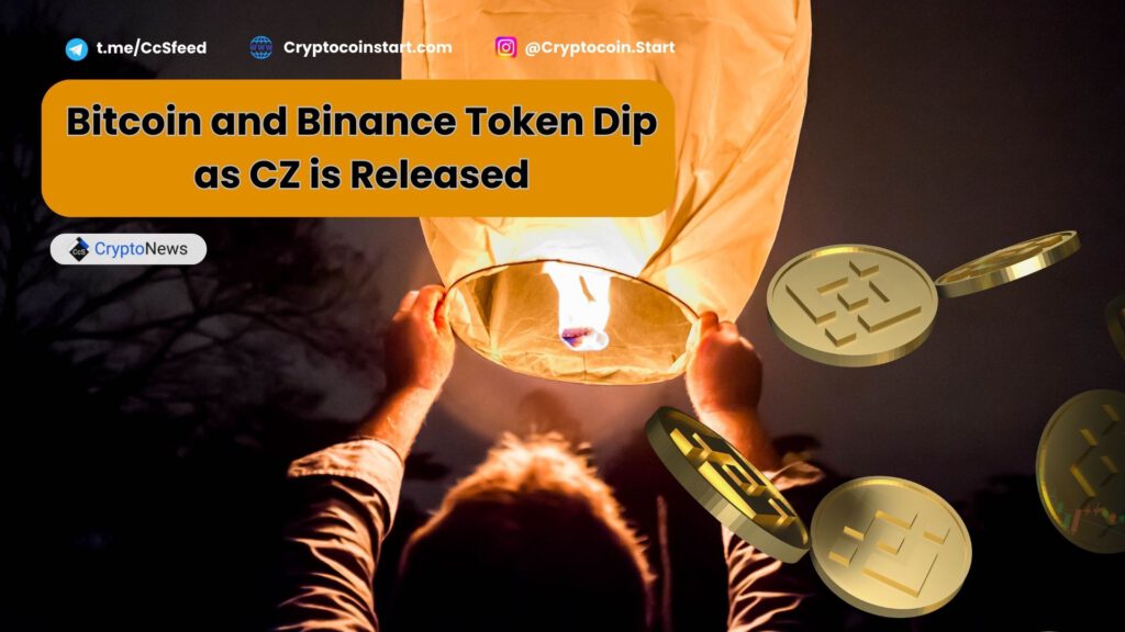 Bitcoin and Binance Token Dip as CZ is Released