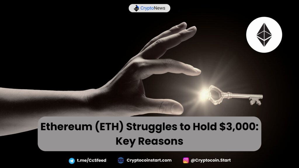 Ethereum (ETH) Struggles to Hold $3,000: Key Reasons