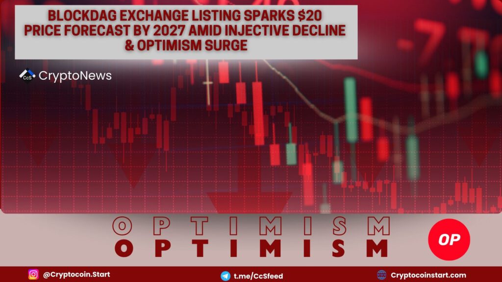 BlockDAG Exchange Listing Sparks $20 Price Forecast by 2027 Amid Injective Decline & Optimism Surge