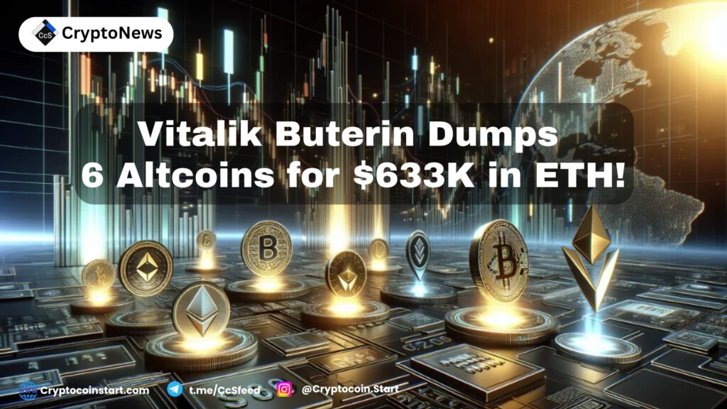 Vitalik Buterin Dumps 6 Altcoins for $633K in ETH!