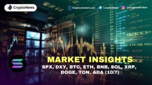 Market Insights: SPX, DXY, BTC, ETH, BNB, SOL, XRP, DOGE, TON, ADA (10/7)