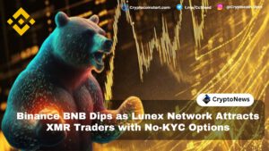 Binance BNB Dips as Lunex Network Attracts XMR Traders with No-KYC Options