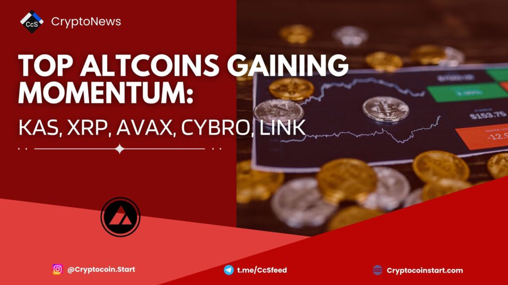 Top Altcoins Gaining Momentum: KAS, XRP, AVAX, CYBRO, LINK