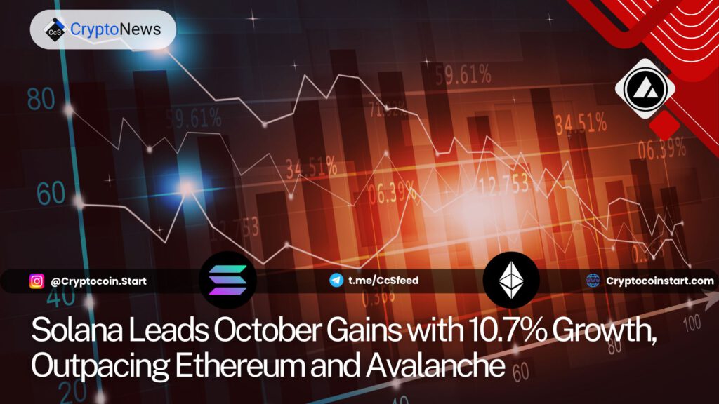 Solana Leads October Gains with 10.7% Growth, Outpacing Ethereum and Avalanche