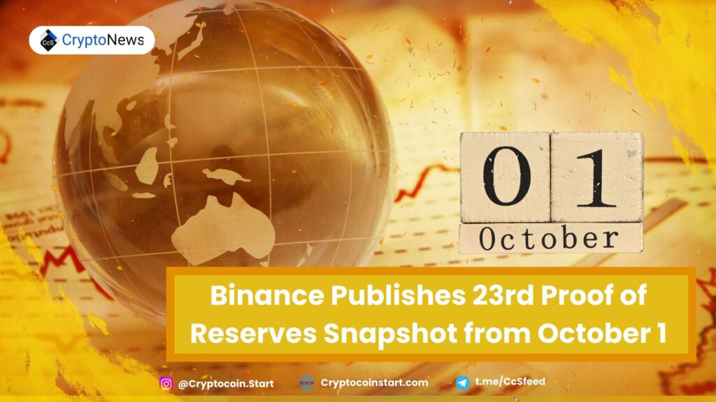 Binance Publishes 23rd Proof of Reserves Snapshot from October 1