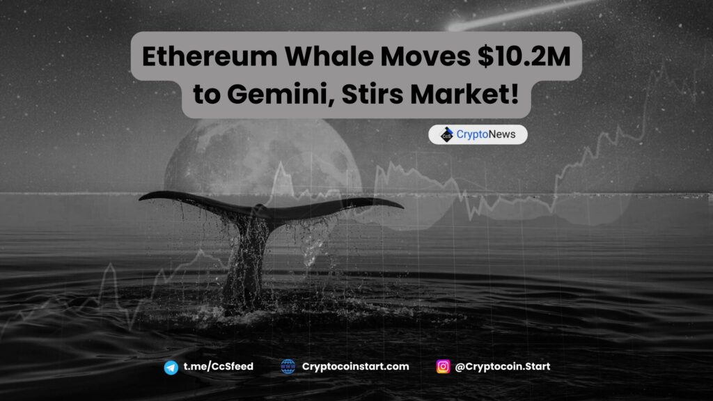 Ethereum Whale Moves $10.2M to Gemini, Stirs Market!