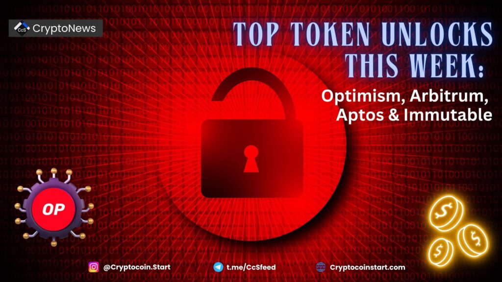 Top Token Unlocks This Week: Optimism, Arbitrum, Aptos & Immutable