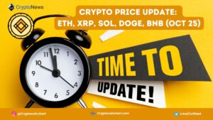 Crypto Price Update: ETH, XRP, SOL, DOGE, BNB (Oct 25)