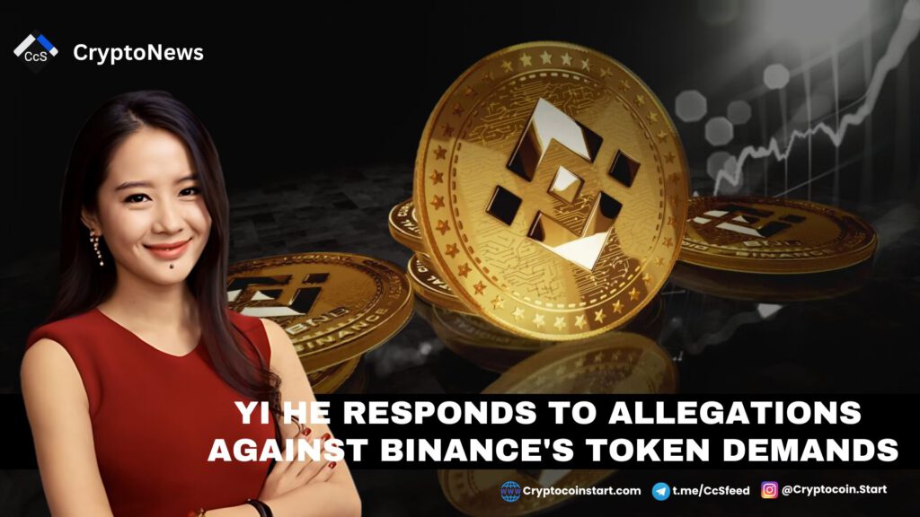 Yi He Responds to Allegations Against Binance's Token Demands