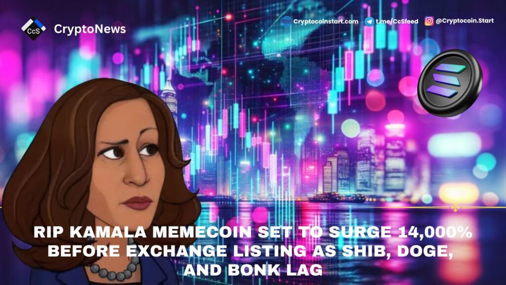 RIP Kamala Memecoin Set to Surge 14,000% Before Exchange Listing as SHIB, DOGE, and BONK Lag