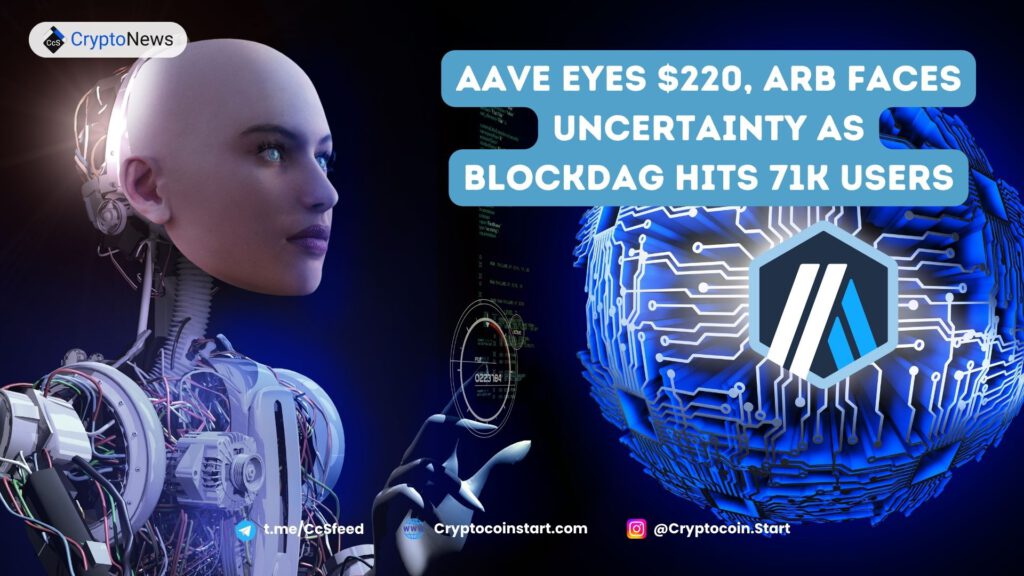 AAVE Eyes $220, ARB Faces Uncertainty as BlockDAG Hits 71K Users