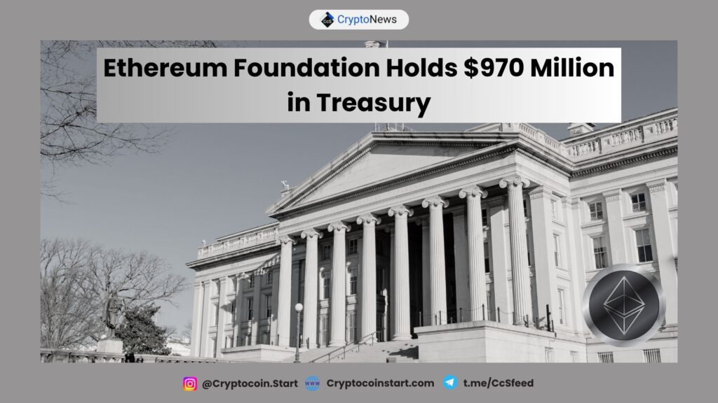 Ethereum Foundation Holds $970 Million in Treasury