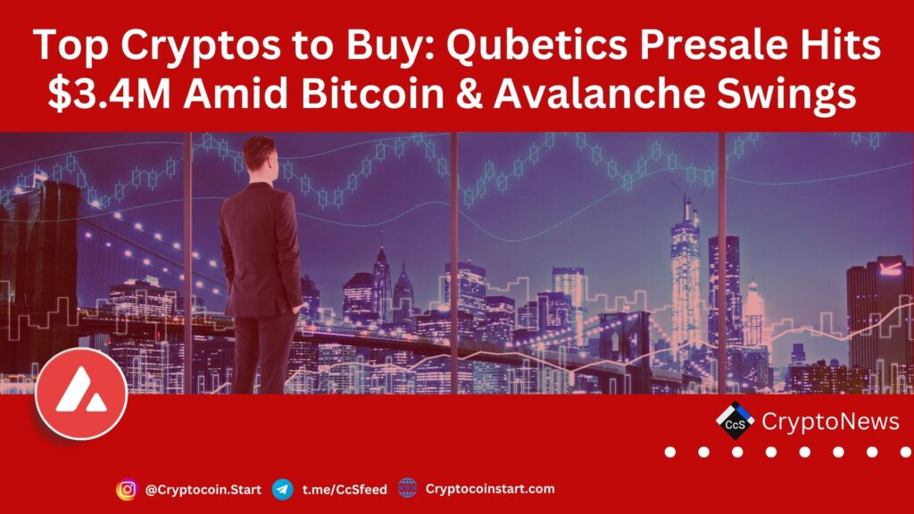 Top Cryptos to Buy: Qubetics Presale Hits $3.4M Amid Bitcoin & Avalanche Swings