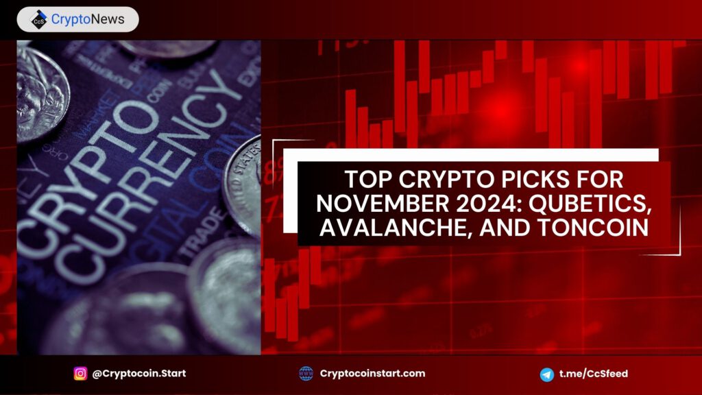 Top Crypto Picks for November 2024: Qubetics, Avalanche, and Toncoin