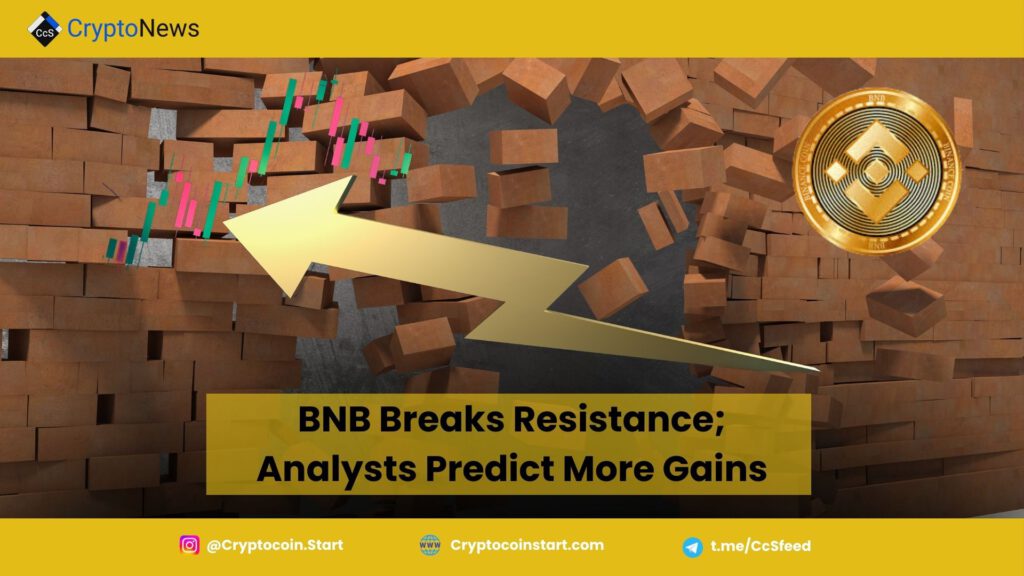 BNB Breaks Resistance; Analysts Predict More Gains