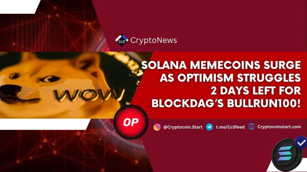 Solana Memecoins Surge as Optimism Struggles—2 Days Left for BlockDAG’s BULLRUN100! 2 op 14