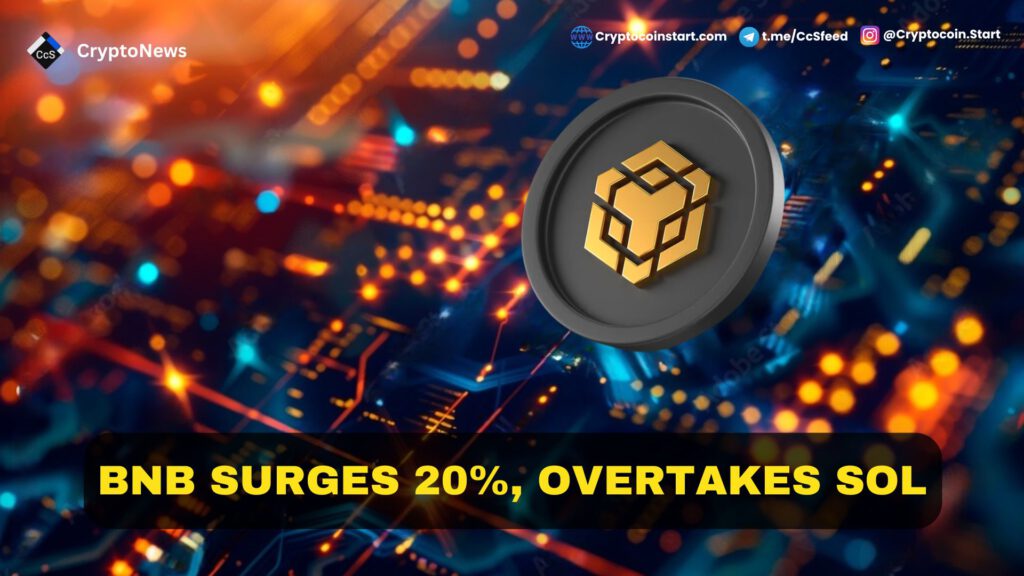 BNB Surges 20%, Overtakes SOL