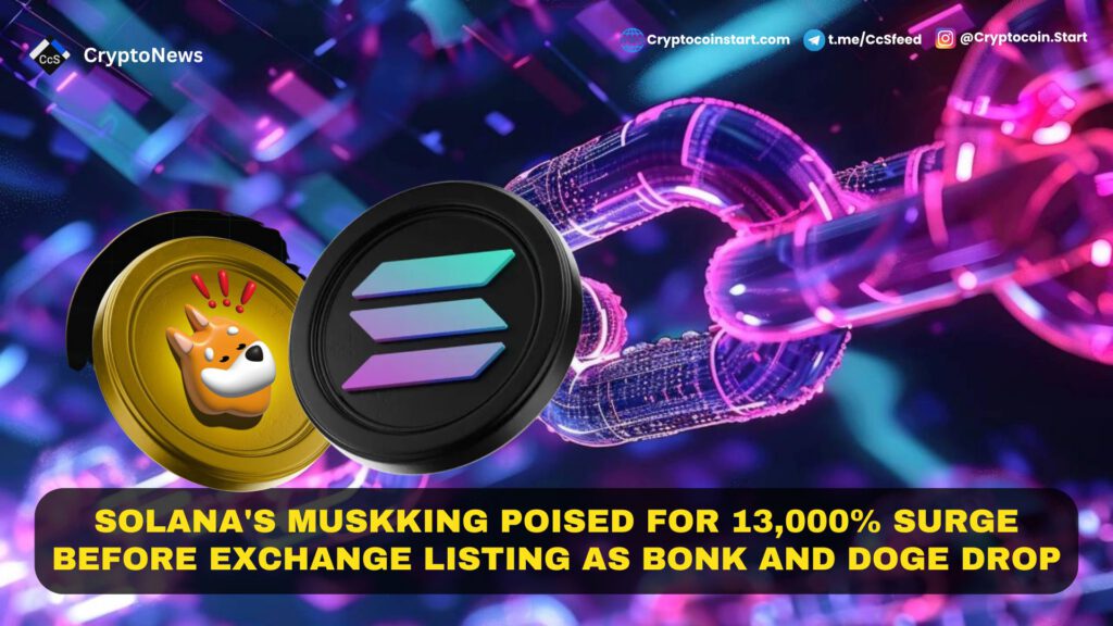 Solana's MUSKKING Poised for 13,000% Surge Before Exchange Listing as BONK and DOGE Drop