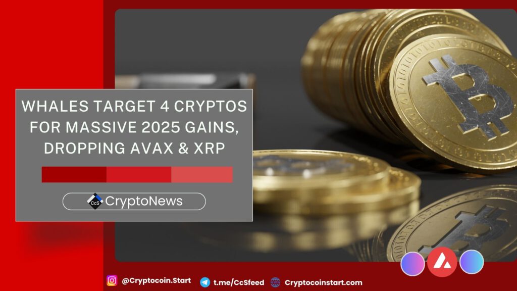 Whales Target 4 Cryptos for Massive 2025 Gains, Dropping AVAX & XRP