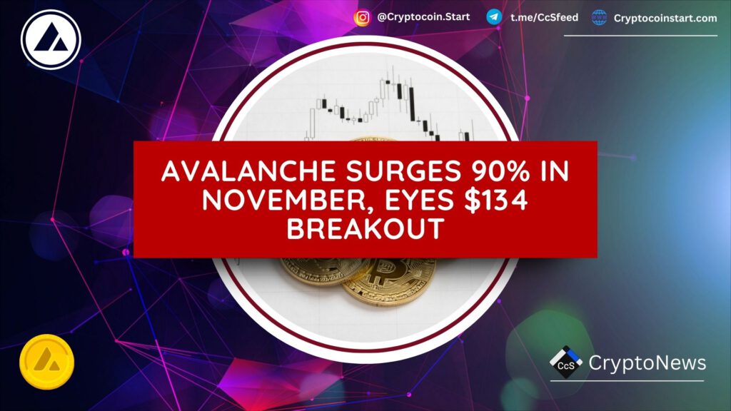 Avalanche Surges 90% in November, Eyes $134 Breakout