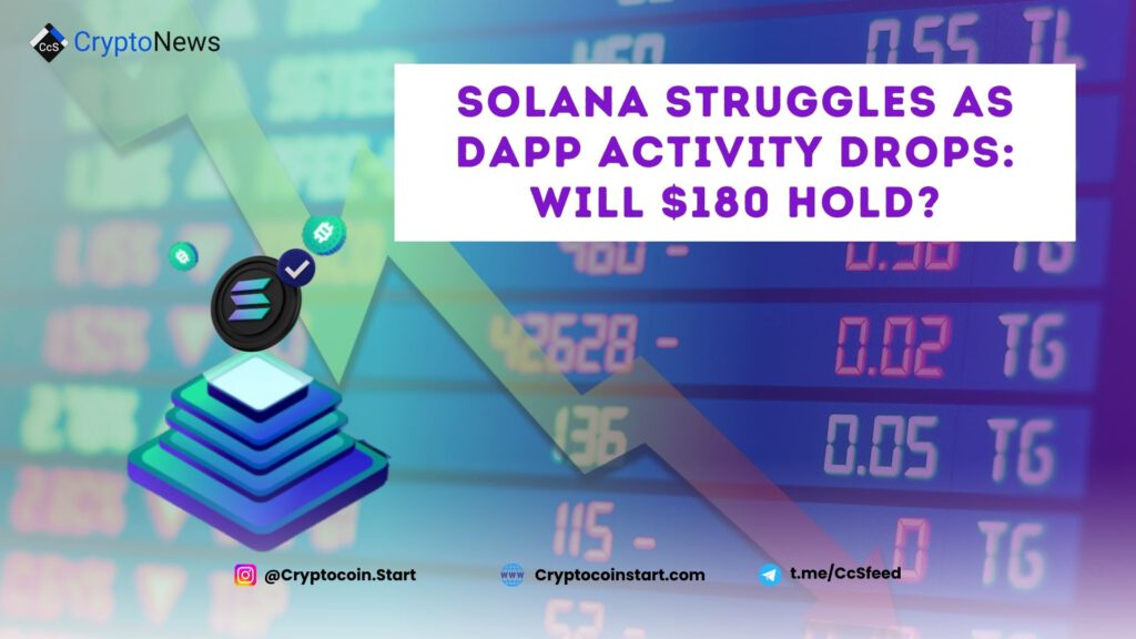 Solana Struggles as DApp Activity Drops: Will $180 Hold?