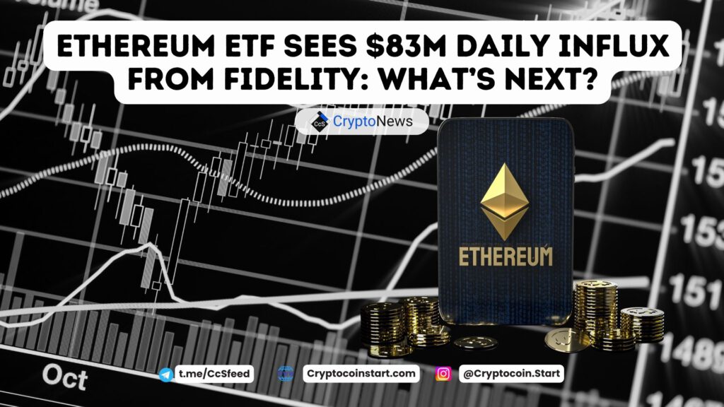 Ethereum ETF Sees $83M Daily Influx from Fidelity: What’s Next?