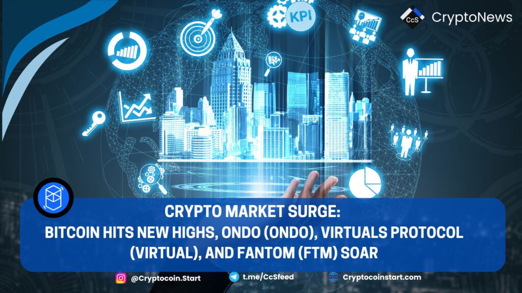 Crypto Market Surge: Bitcoin Hits New Highs, Ondo (ONDO), Virtuals Protocol (VIRTUAL), and Fantom (FTM) Soar