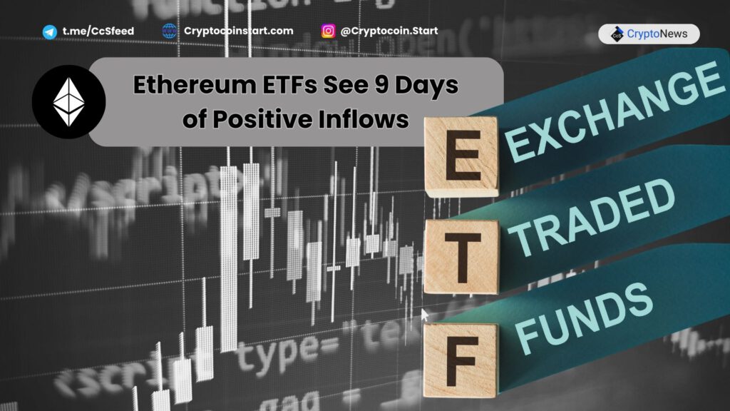 Ethereum ETFs See 9 Days of Positive Inflows