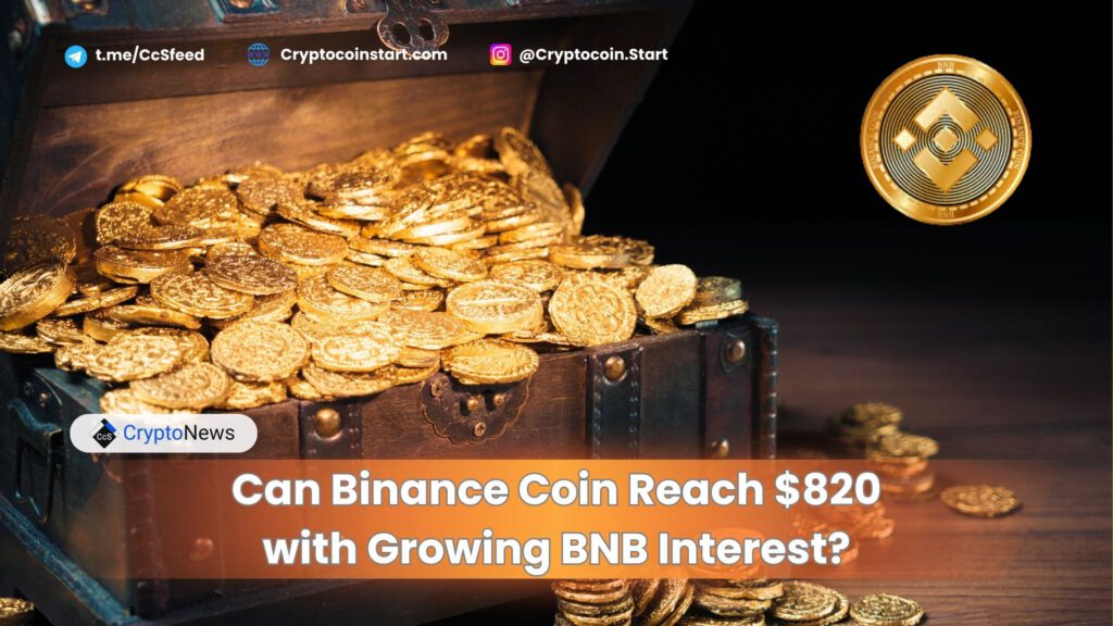 Can Binance Coin Reach $820 with Growing BNB Interest?