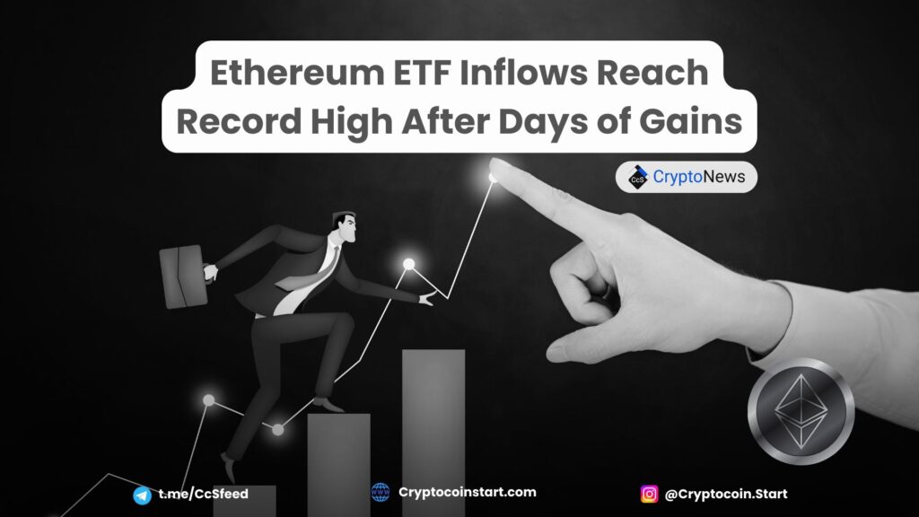 Ethereum ETF Inflows Reach Record High After Days of Gains