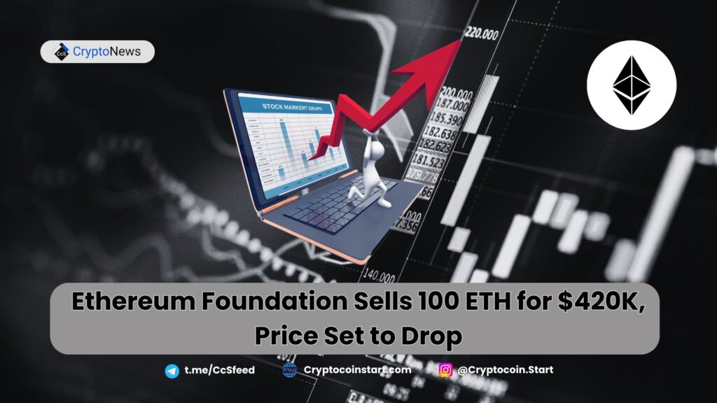 Ethereum Foundation Sells 100 ETH for $420K, Price Set to Drop