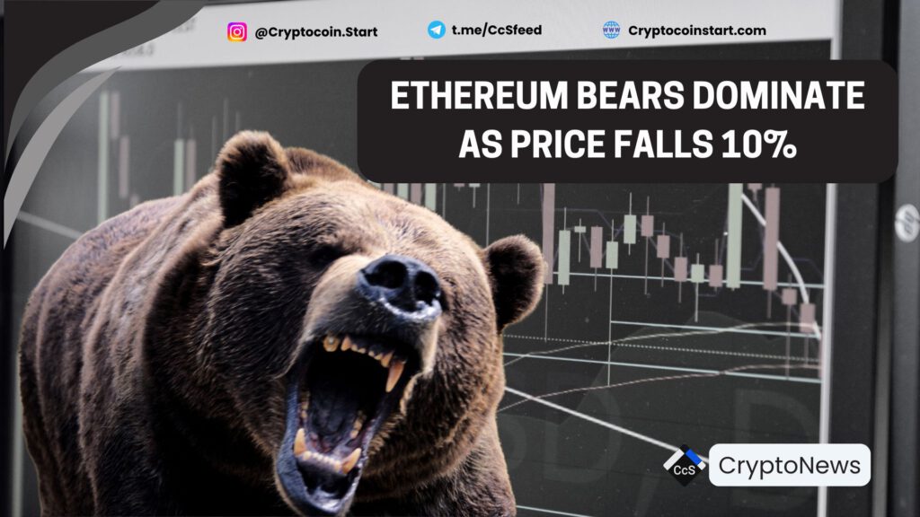 Ethereum Bears Dominate as Price Falls 10%