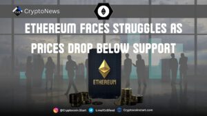 Ethereum Faces Struggles as Prices Drop Below Support
